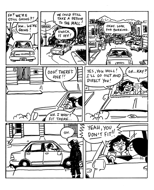 rachelle finds a parking spot